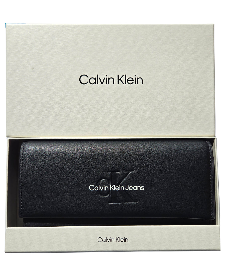 CK Black Wallet Longfold
