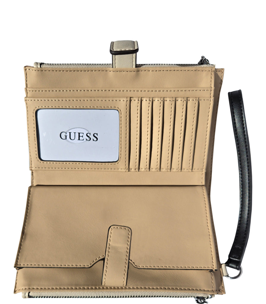 G Khai SLG Double Zip Folover Wristlet wallet