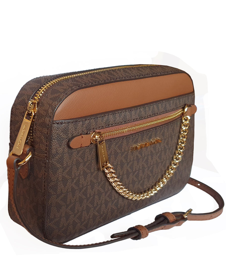 Mk Jet Set Large Logo Crossbody Bag