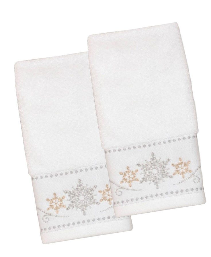 Lenox Holiday Fingertip Snowflake Towel Set of 2