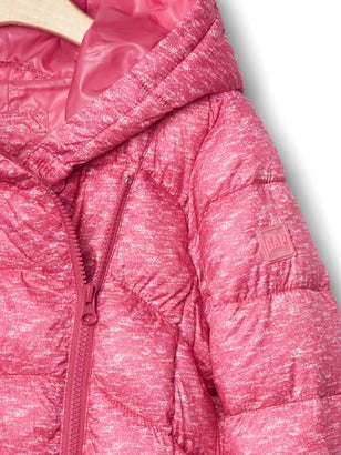 G Kids GapFit Parka Heather Puffer Royal Fuchsia Girls