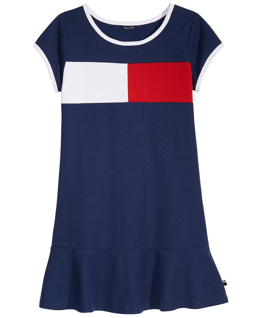 TH Logo Pique Dress, Big Girls