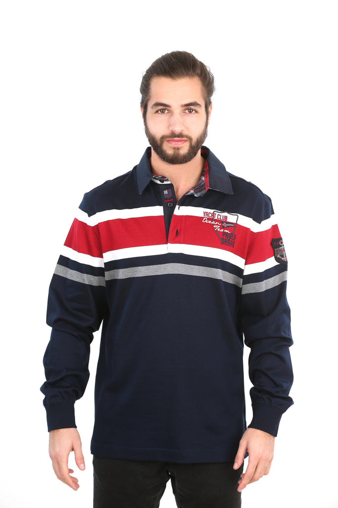 Paul & Shark Long Sleeve Pique Polo Shirt