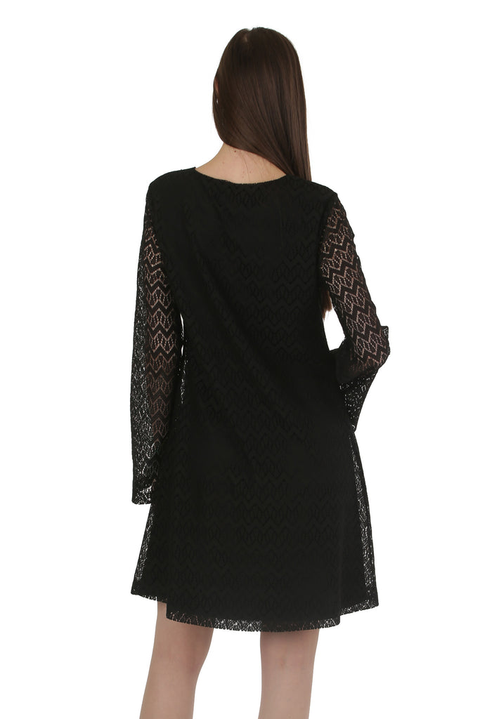 JS 3/4 Sleeve Lace Shift Dress JS6D8546