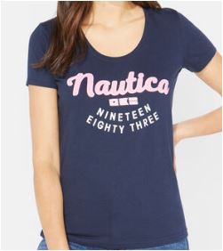 N CLASSIC FIT SCOOP NECK T-SHIRT IN 1983 GRAPHIC