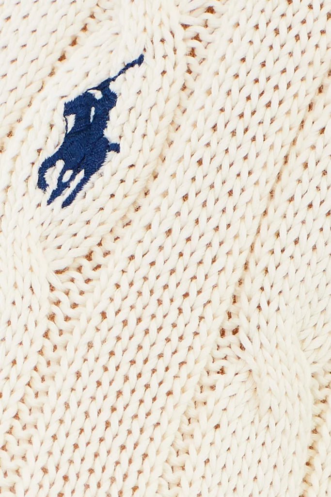 RL Lauren Buchanan Cotton Cabled Patch Sweater