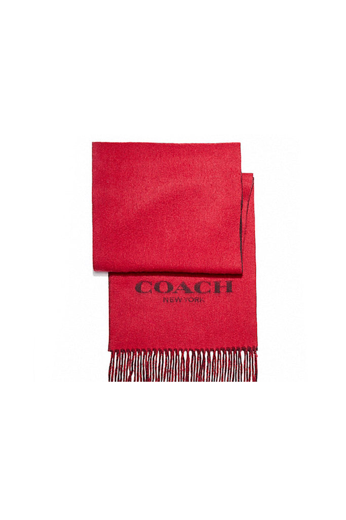 Coach F56209 Women Double Faced Muffler True Red Oxblood