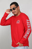 AF Long Sleeve Applique Tee Red