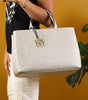 AE Embossed Logo Tote Bag Beige