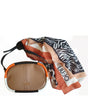 L-JO  Oval-Shaped Leather Crossbody Bag - Brown
