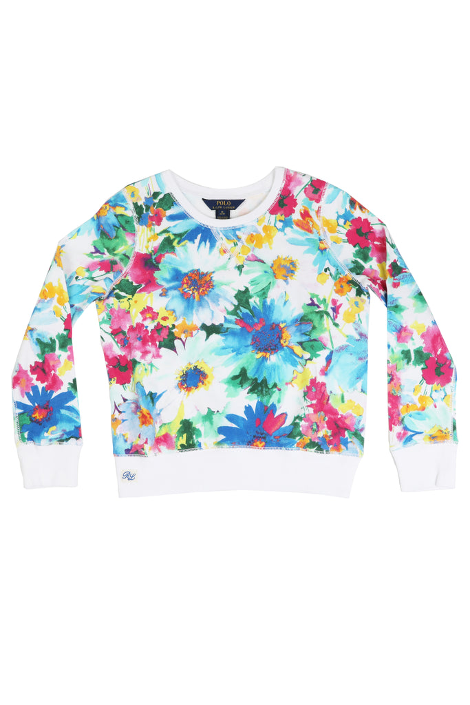 Ralph Lauren Girl's Flower Sweater