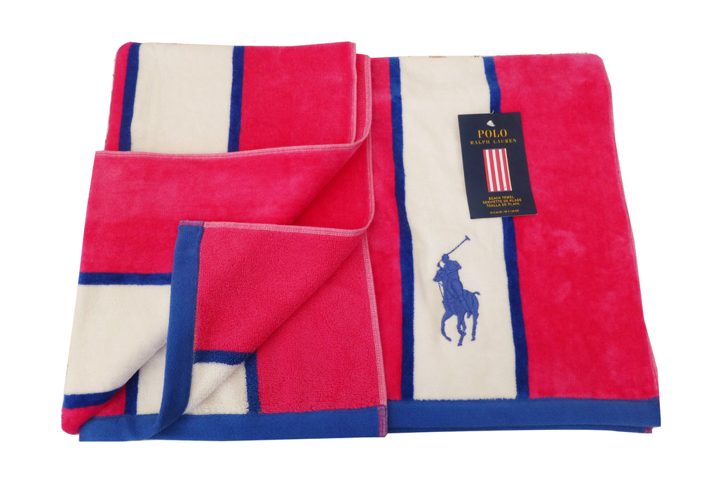 POLO RALPH LAUREN Luxury Beach Towel Pink Peri