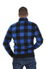Abercrombie & Fitch Trail Fleece Full-Zip Mock Neck Jacket Blue Plaid