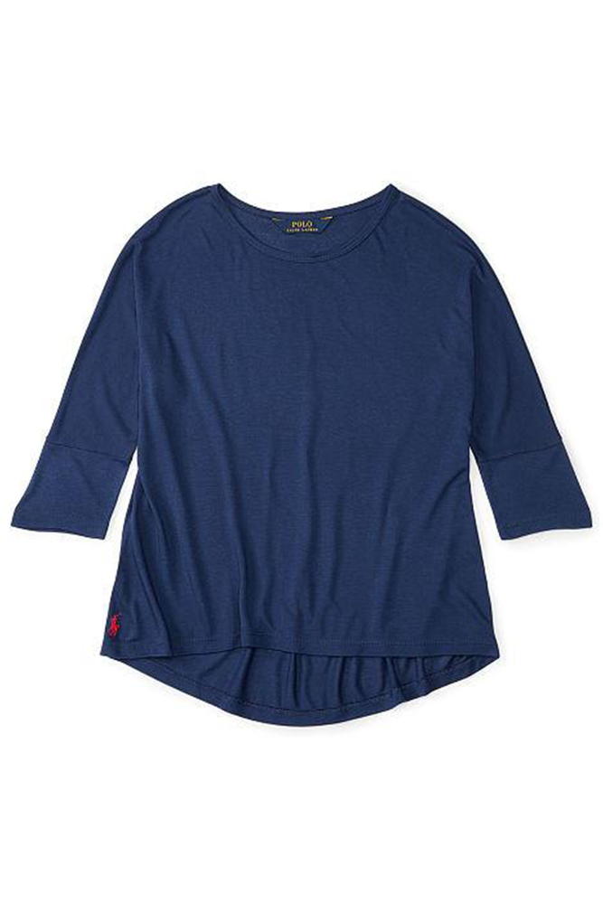 RL Little Girl's Shirt Jersey Dolman-Sleeve Tee