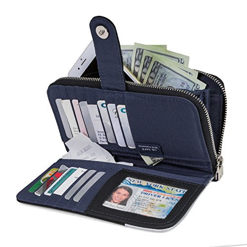 Nautica Tab Zip Around RFID Women’s Wallet Clutch Organizer