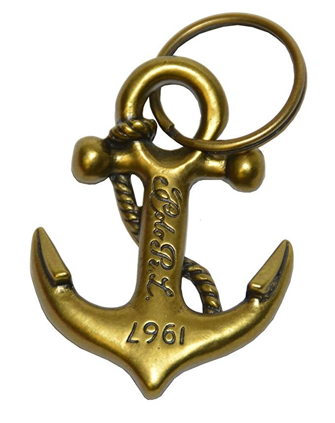 Ralph Lauren Men's Key Chain Fob Gold Anchor