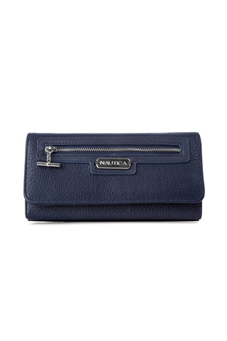 Nautica Portofino Ocean Zip Around Organizer Wristlet With RFID