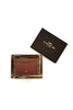 Coach Khaki Metallic Cherry Red Signature Corner Zip Wristlet