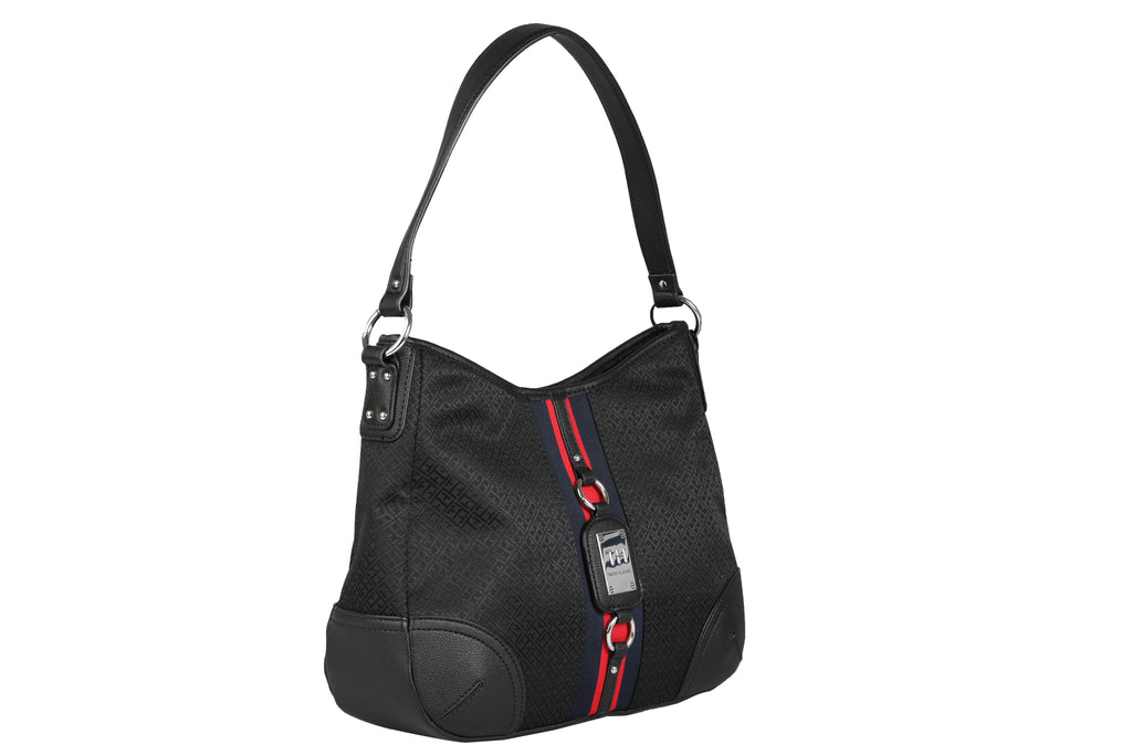 Tommy Hilfiger Hobo Handbag Signature Logo Fabric