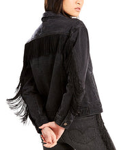 Levi's Ex-Boyfriend Trucker Fringe Trim Jacket