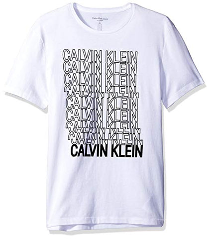 Calvin Klein Men's Logo 7" Swim Trunks,Blue
