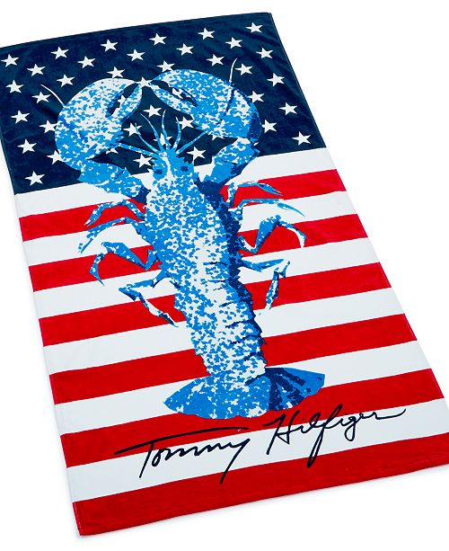 Tommy Hilfiger Cotton 35" x 66" Rock Lobster Beach Towel