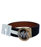Michael Kors Women's Logo Gold and Silver Buckle Twist Reversible Belt