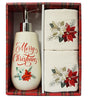 Avanti Merry Christmas 3-Pc. Lotion Pump and Fingertip Towel Box Set