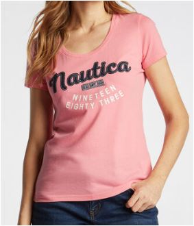 N CLASSIC FIT SCOOP NECK T-SHIRT IN 1983 GRAPHIC