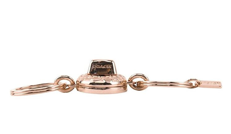 SIGNATURE C TURNLOCK VALET KEY RING (COACH F65501) Rose GOLD