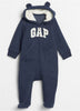 Baby Logo Sherpa-Hood One-Piece