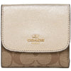 Coach Signature PVC Small Wallet Khaki Platinum F87589