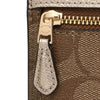Coach Signature PVC Small Wallet Khaki Platinum F87589