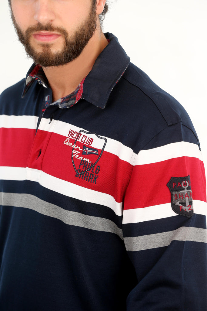 Paul & Shark Long Sleeve Pique Polo Shirt