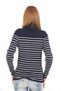 Lauren Ralph Lauren White Women's Striped Turtleneck Sweater