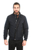 Paul & Shark Quilted Zip Jacket With Leather Trim