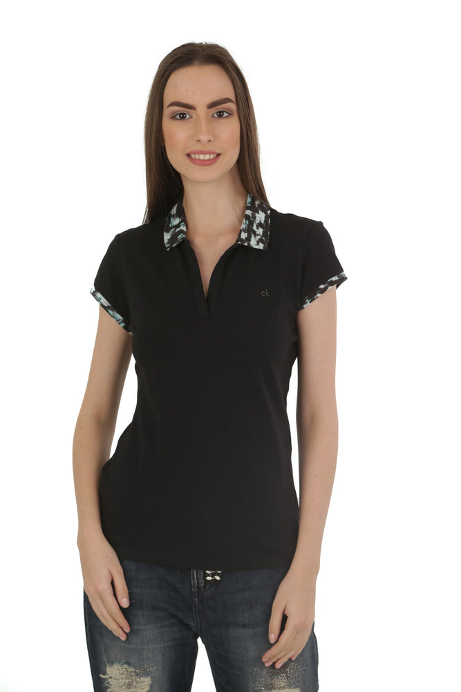 CKPique Polo Printed Collar