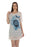 A Jeans Dress Floral Print Silk Organza Tunic