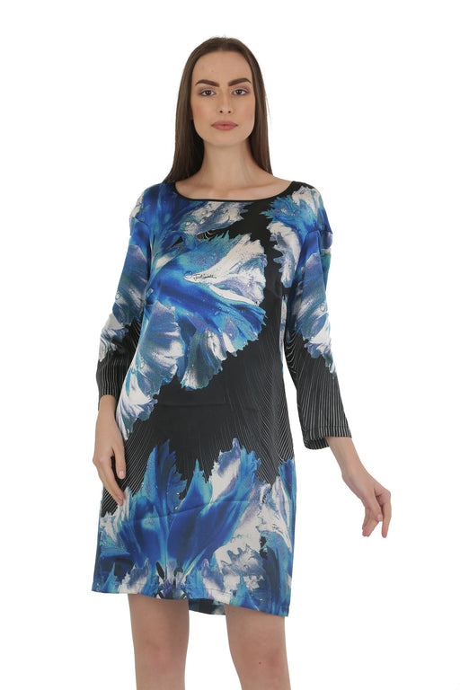 RC Women's Dress Long Sleeve Tunic Flowers Print