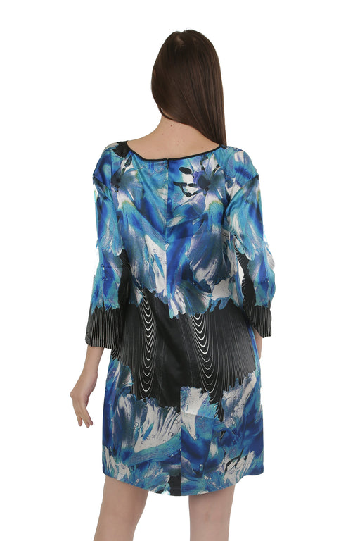 RC Women's Dress Long Sleeve Tunic Flowers Print