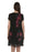 Taylor Vegan Leather Trim Chiffon Dress