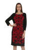 Nine West Jacquard Damask Knit Dress