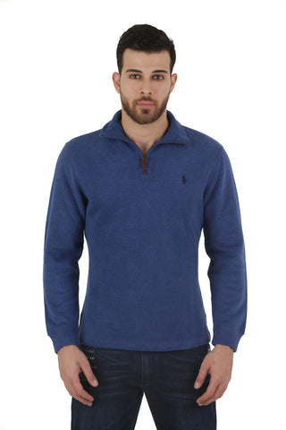 Ralph Lauren Men's Estate Rib Half Zip Pullover Sweater Cruise Navy