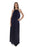 MSK Pleated Sleeveless Necklace Maxi Dress Navy