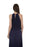 MSK Pleated Sleeveless Necklace Maxi Dress Navy