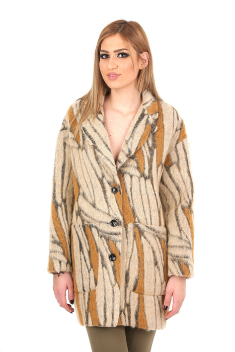 PP Overseized Coat In Mohair And Alpaca Wool Blend