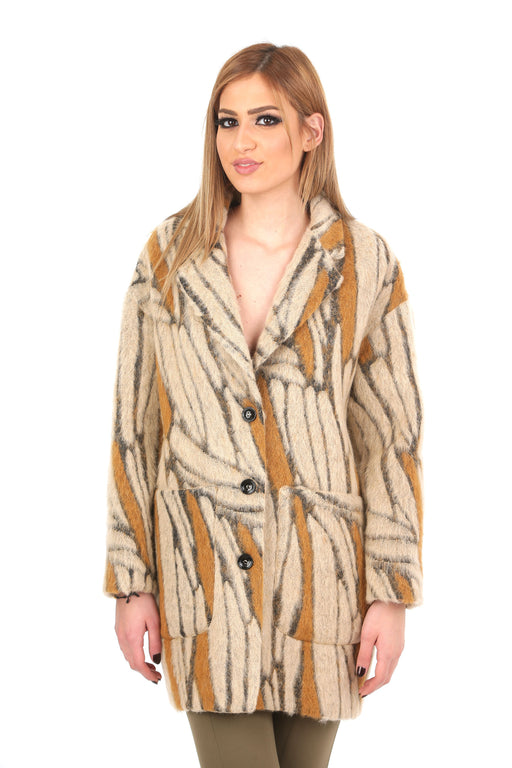 PP Overseized Coat In Mohair And Alpaca Wool Blend