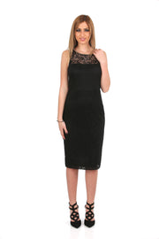 JS Women's Sleeveless Lace Midi Dress