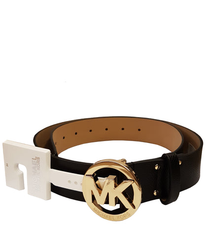 Michael Kors Women's Logo Gold Buckle Twist reversible belt