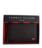 Tommy Hilfiger Leather Credit Card Wallet Passcase Black TH